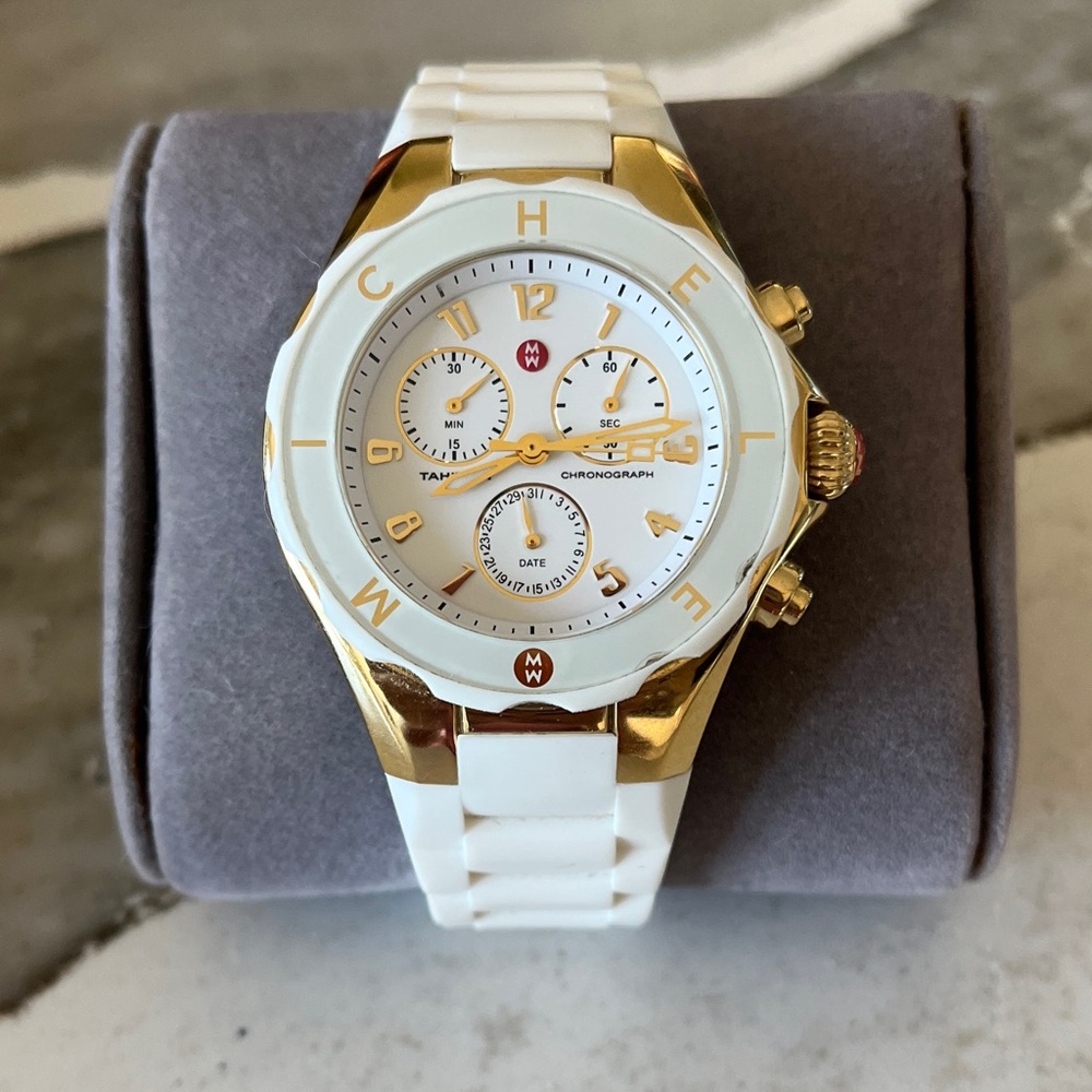 EUC Michele Tahitian Jelly Bean Watch with new battery